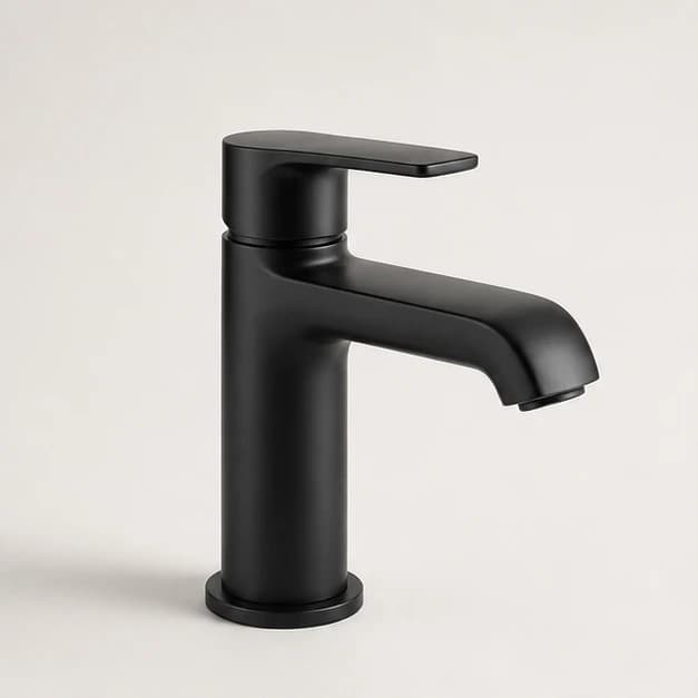 Otus Slimline SS Curved Spout Basin Mixer in Chrome — commercial plumbing specification